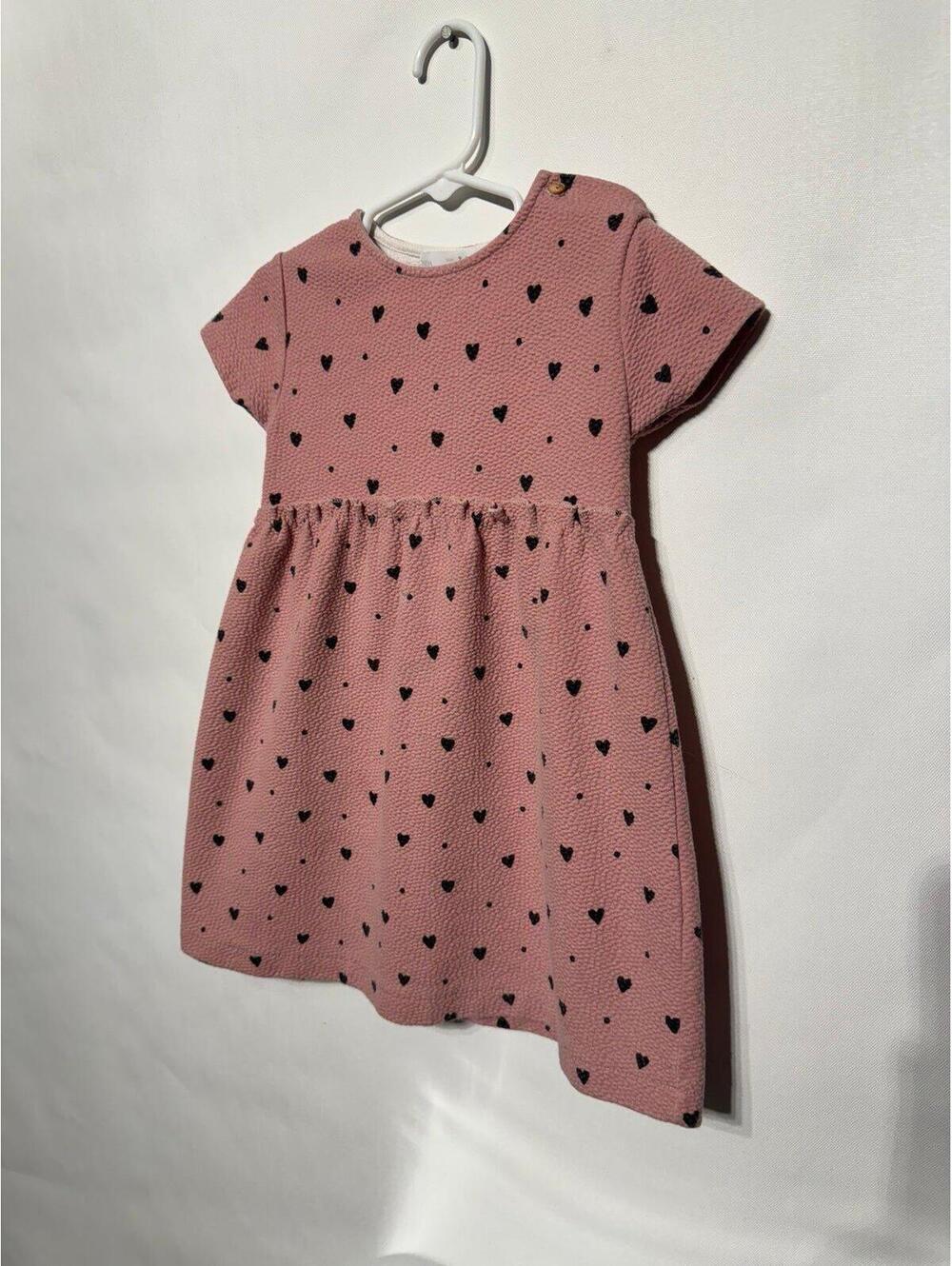 Zara Baby Girl | Jacquard Heart Ruffle Dress